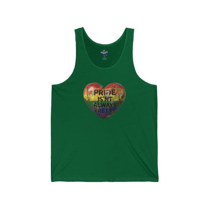🌈PRIDE COLLECTION-"PRIDE IS'NT ALWYAS PRETTY"-WEATHERED RAINBOW HEART