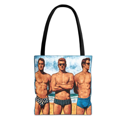VINTAGE BEEFCAKE BOYS OF SUMMER/COLOR TOTE BAG