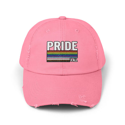 🌈PRIDE 4 ALL- DISTRESSED HAT