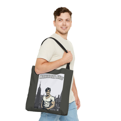 Tote Bag — "Manhattan Made" Vintage NYC Muscleman Graphic Tote