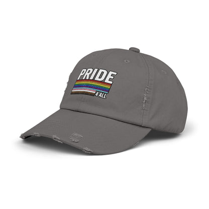 🌈PRIDE 4 ALL- DISTRESSED HAT