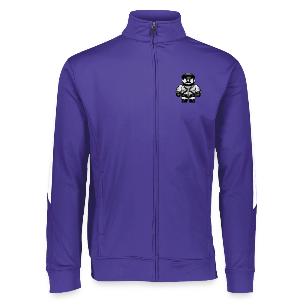 LEATHER DADDY SMALLS RETRO TRACK JACKET - purple/white