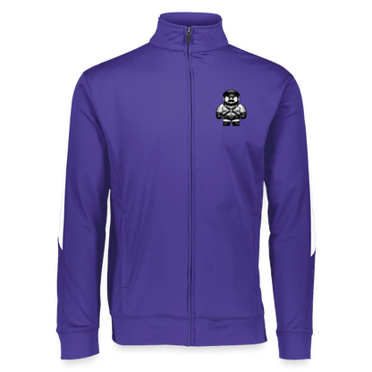 LEATHER DADDY SMALLS RETRO TRACK JACKET - purple/white
