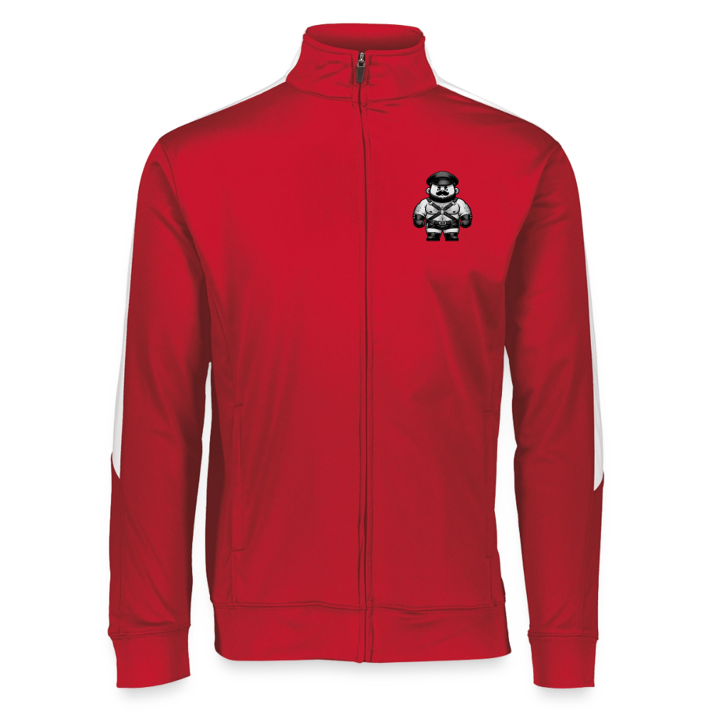 LEATHER DADDY SMALLS RETRO TRACK JACKET - red/white