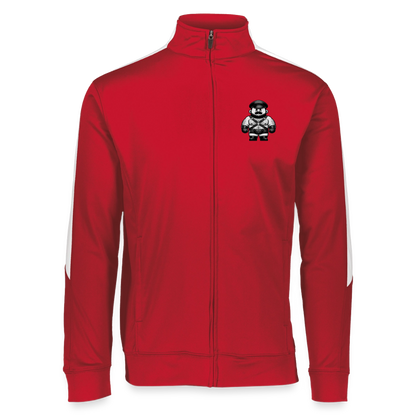 LEATHER DADDY SMALLS RETRO TRACK JACKET - red/white