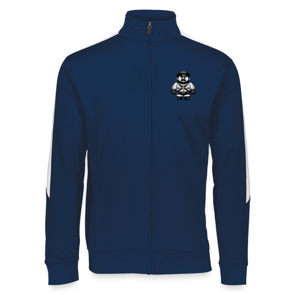 LEATHER DADDY SMALLS RETRO TRACK JACKET - navy/white