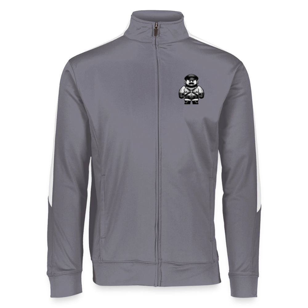 LEATHER DADDY SMALLS RETRO TRACK JACKET - graphite/white