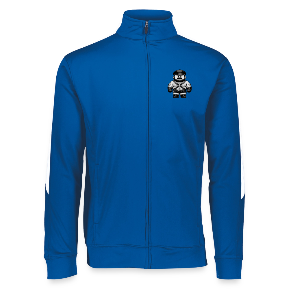 LEATHER DADDY SMALLS RETRO TRACK JACKET - royal/white
