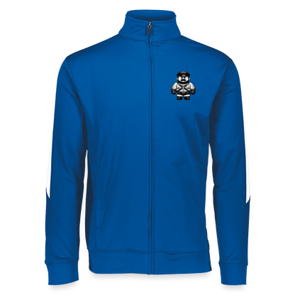 LEATHER DADDY SMALLS RETRO TRACK JACKET - royal/white