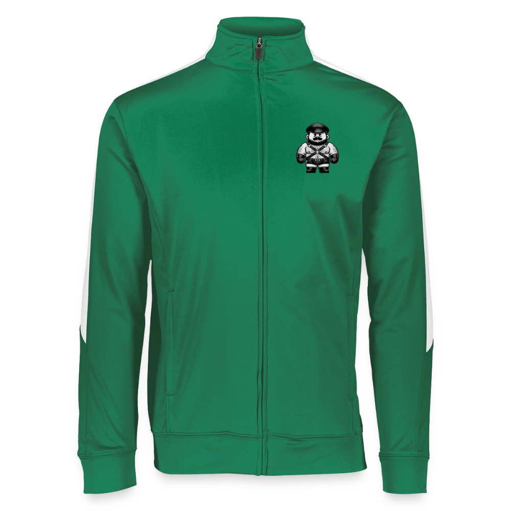 LEATHER DADDY SMALLS RETRO TRACK JACKET - kelly green/white