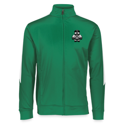 LEATHER DADDY SMALLS RETRO TRACK JACKET - kelly green/white