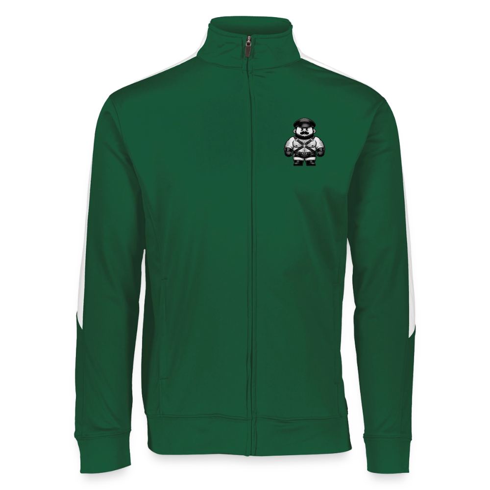 LEATHER DADDY SMALLS RETRO TRACK JACKET - dark green/white