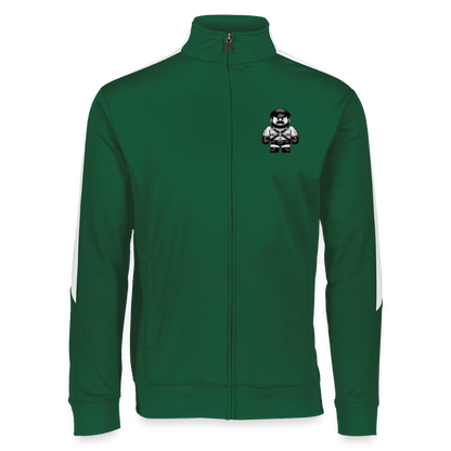 LEATHER DADDY SMALLS RETRO TRACK JACKET - dark green/white