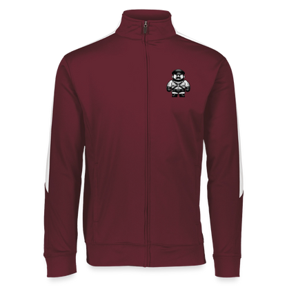 LEATHER DADDY SMALLS RETRO TRACK JACKET - maroon/white