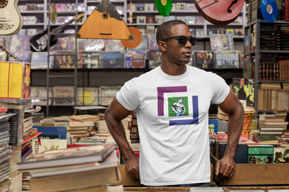 Blue Steel Print Tee-Flex in Full Color