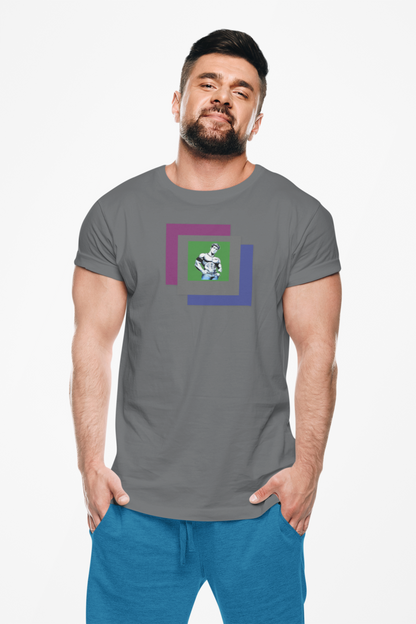 Blue Steel Print Tee-Flex in Full Color