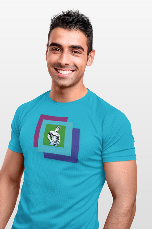 Blue Steel Print Tee-Flex in Full Color