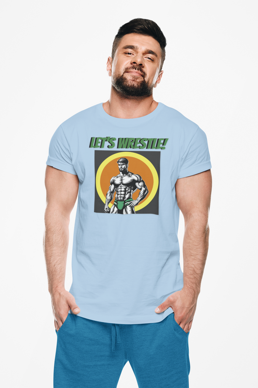 Let's Wrestle Vintage Tee –Muscles, Mayhem & a Splash of Masc