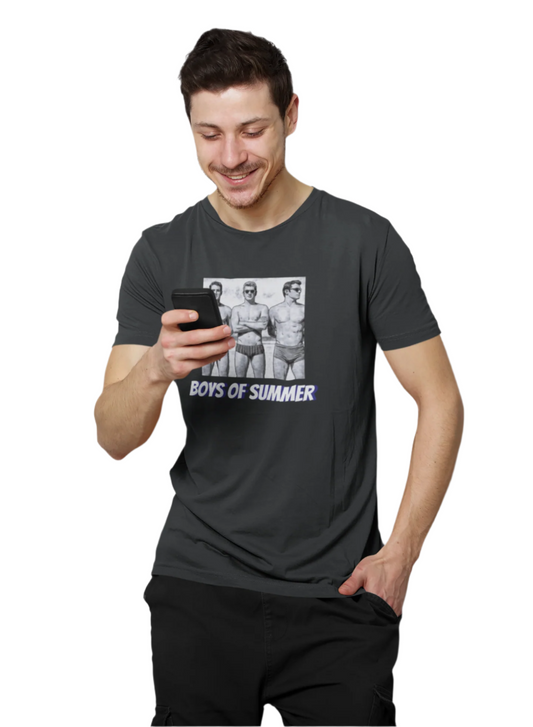 🌞 BOYS OF SUMMER / BLACK AND WHITE, LIGHTWEIGHT TEE