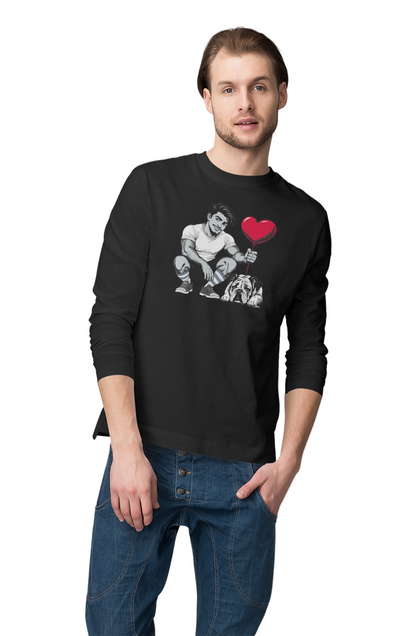Puppy Love, Beefcake Style, Men’s Long sleeve Tee,