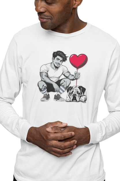 Puppy Love, Beefcake Style, Men’s Long sleeve Tee,