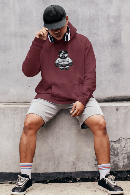 🐼 LEATHER BEAR ON PATROL, MEN'S HOODIE