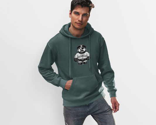 🐼 LEATHER BEAR ON PATROL, MEN'S HOODIE