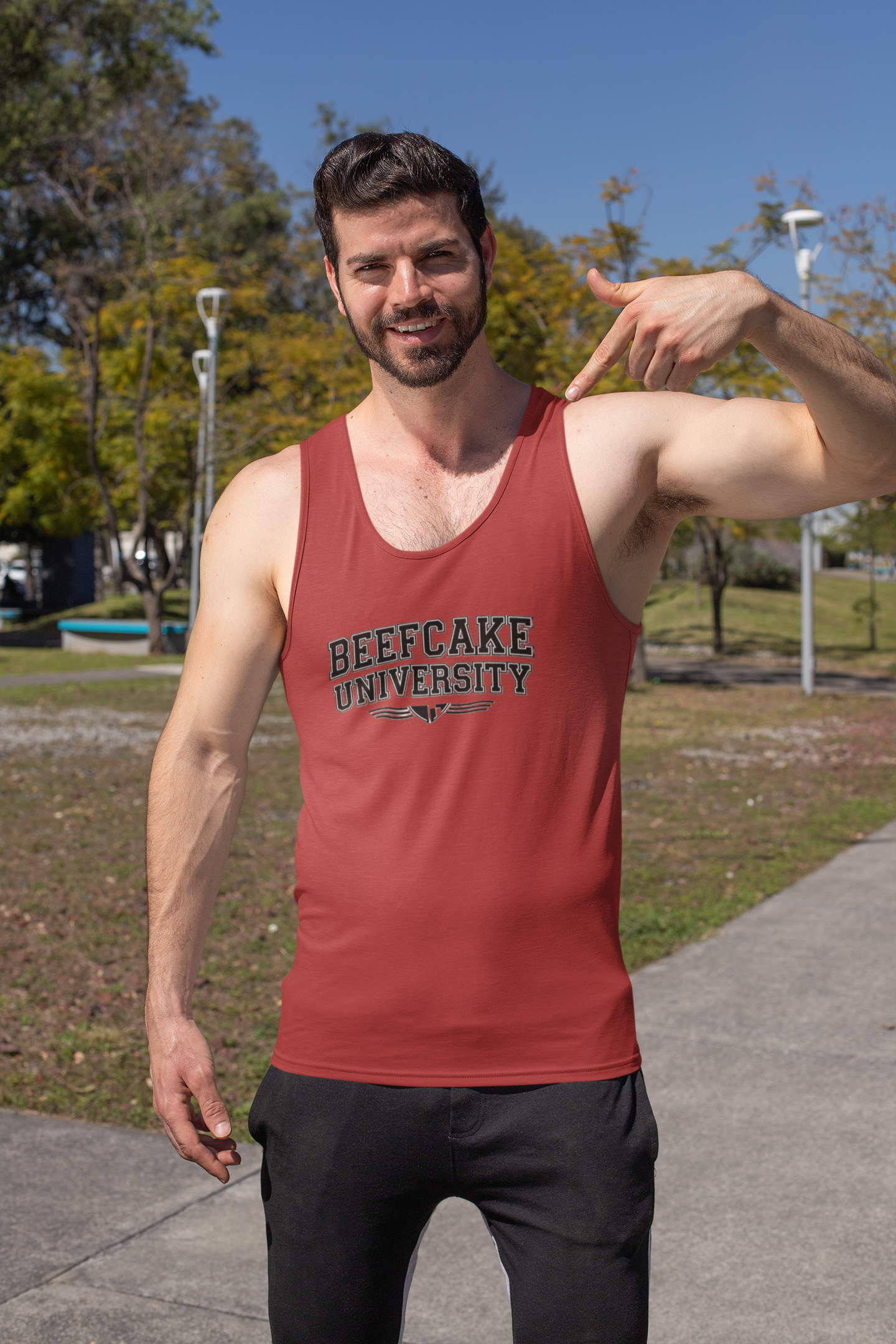BEEFCAKE UNIVERSITY JERSEY TANK