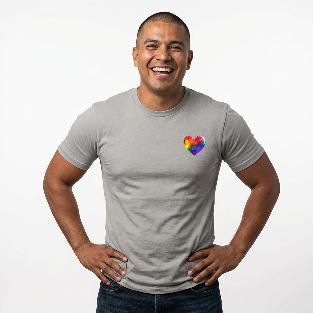 🌈PRIDE COLLECTION - THE HEART-ON TEE —  LIGHTWEIGHT PRIDE SHIRT