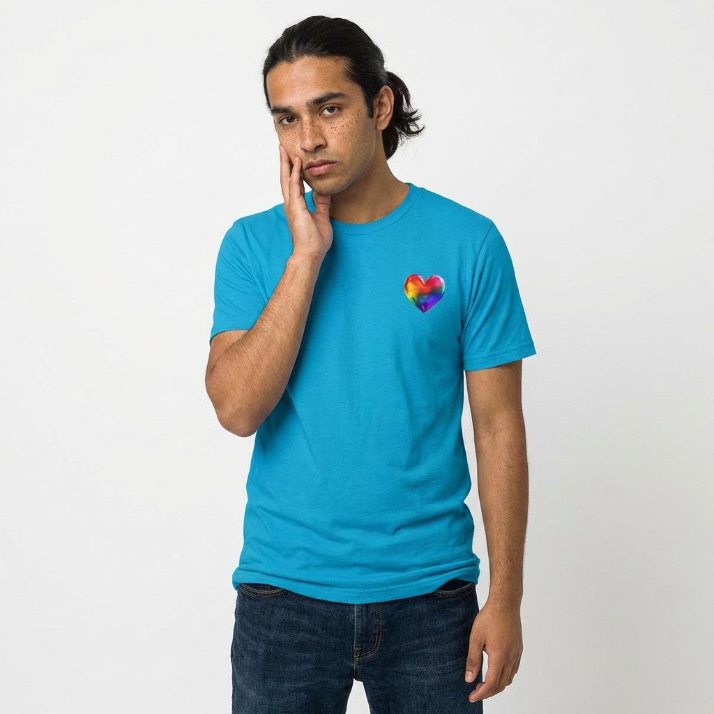 🌈PRIDE COLLECTION - THE HEART-ON TEE —  LIGHTWEIGHT PRIDE SHIRT
