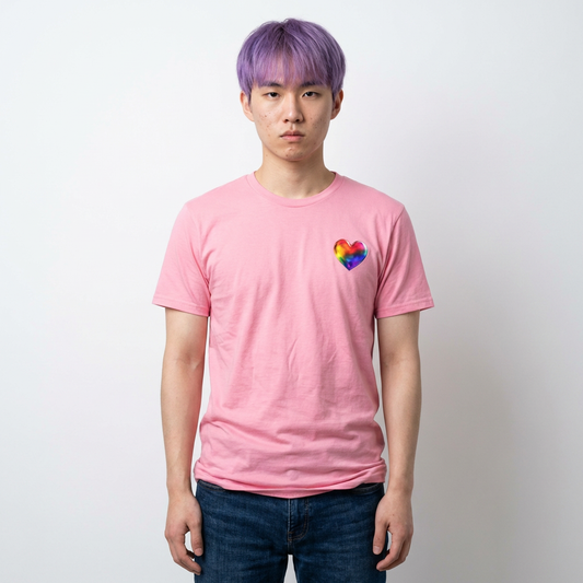 🌈PRIDE COLLECTION - THE HEART-ON TEE —  LIGHTWEIGHT PRIDE SHIRT