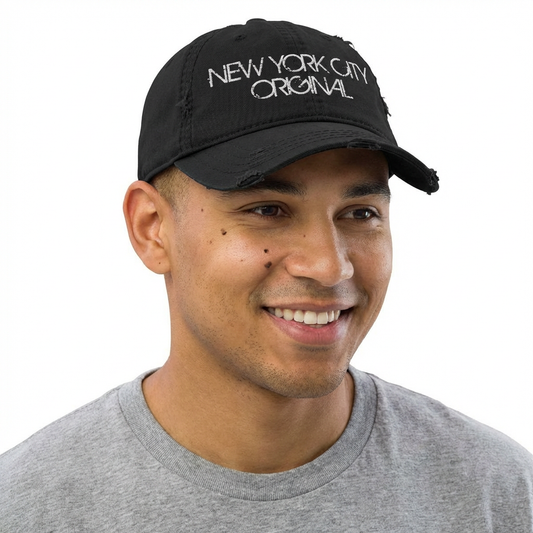 NEW YORK CITY ORIGINAL - DISTRESSED EMBROIDERED DAD HAT