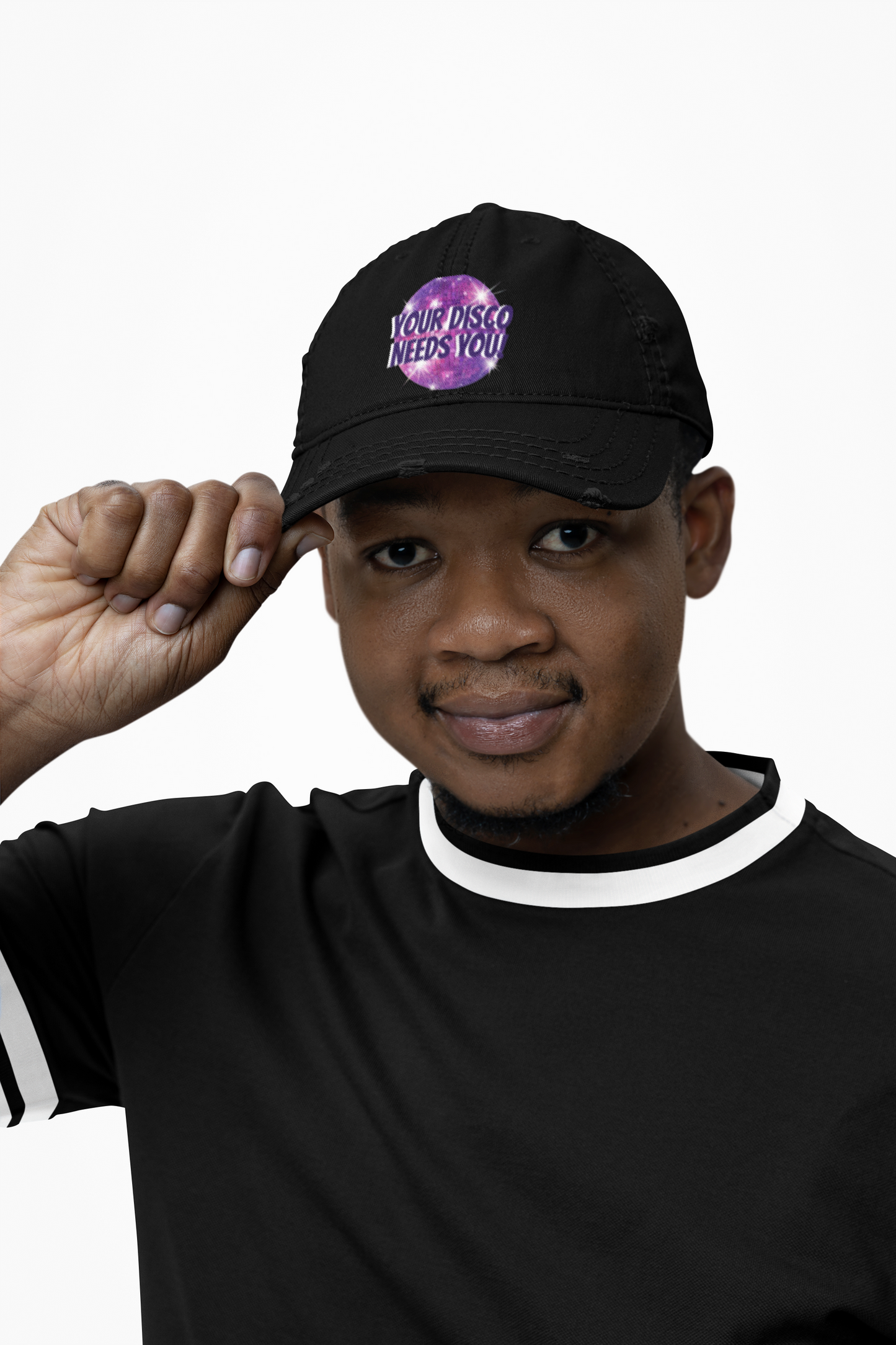🪩 YOUR DISCO NEEDS YOU — DISTRESSESED DAD HAT