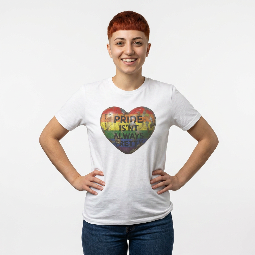 🌈PRIDE COLLECTION- PRIDE IS'NT ALWAYS PRETTY TEE/FRONT & BACK