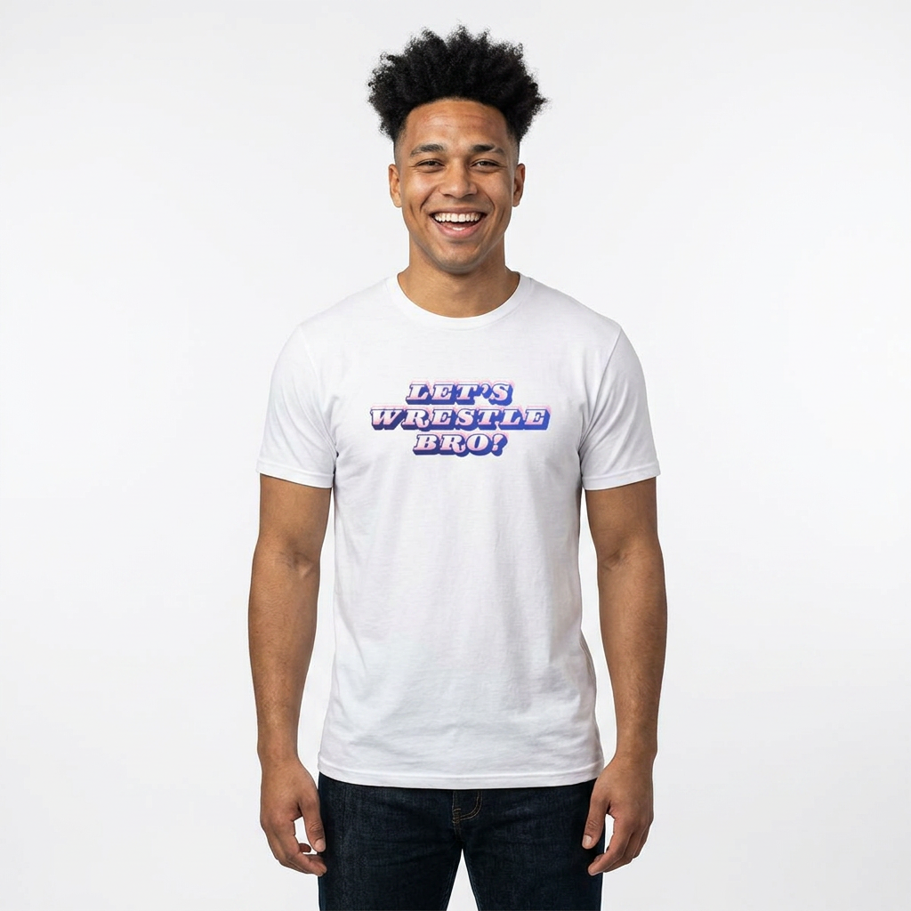 "LET'S WRESTLE BRO!" RETRO GRAPHIC TEE