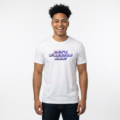 "LET'S WRESTLE BRO!" RETRO GRAPHIC TEE
