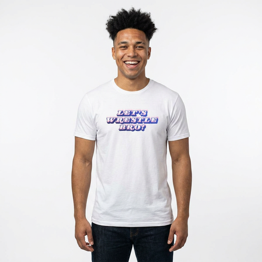 "LET'S WRESTLE BRO!" RETRO GRAPHIC TEE