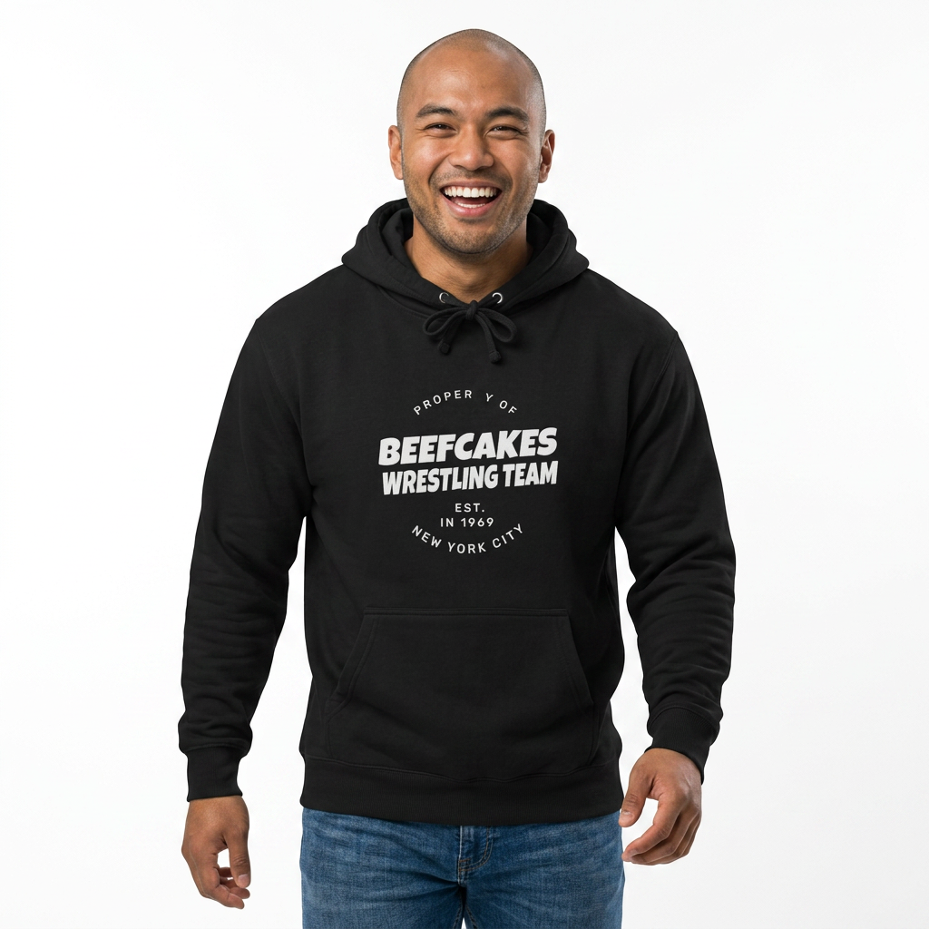 "BEEFCAKES WRESTLING TEAM PROPERTY" HOODIE - VINTAGE 1969 EDITION