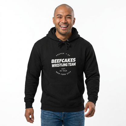 "BEEFCAKES WRESTLING TEAM PROPERTY" HOODIE - VINTAGE 1969 EDITION