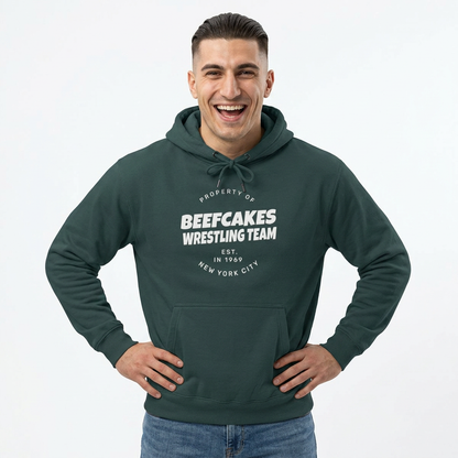 "BEEFCAKES WRESTLING TEAM PROPERTY" HOODIE - VINTAGE 1969 EDITION