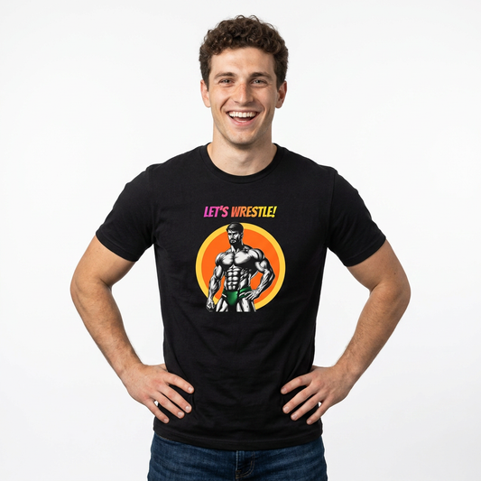 LET'S WRESTLE VINTAGE TEE – MUSCLES, MAYHEM & A SPLASH OF MASC ENERGY