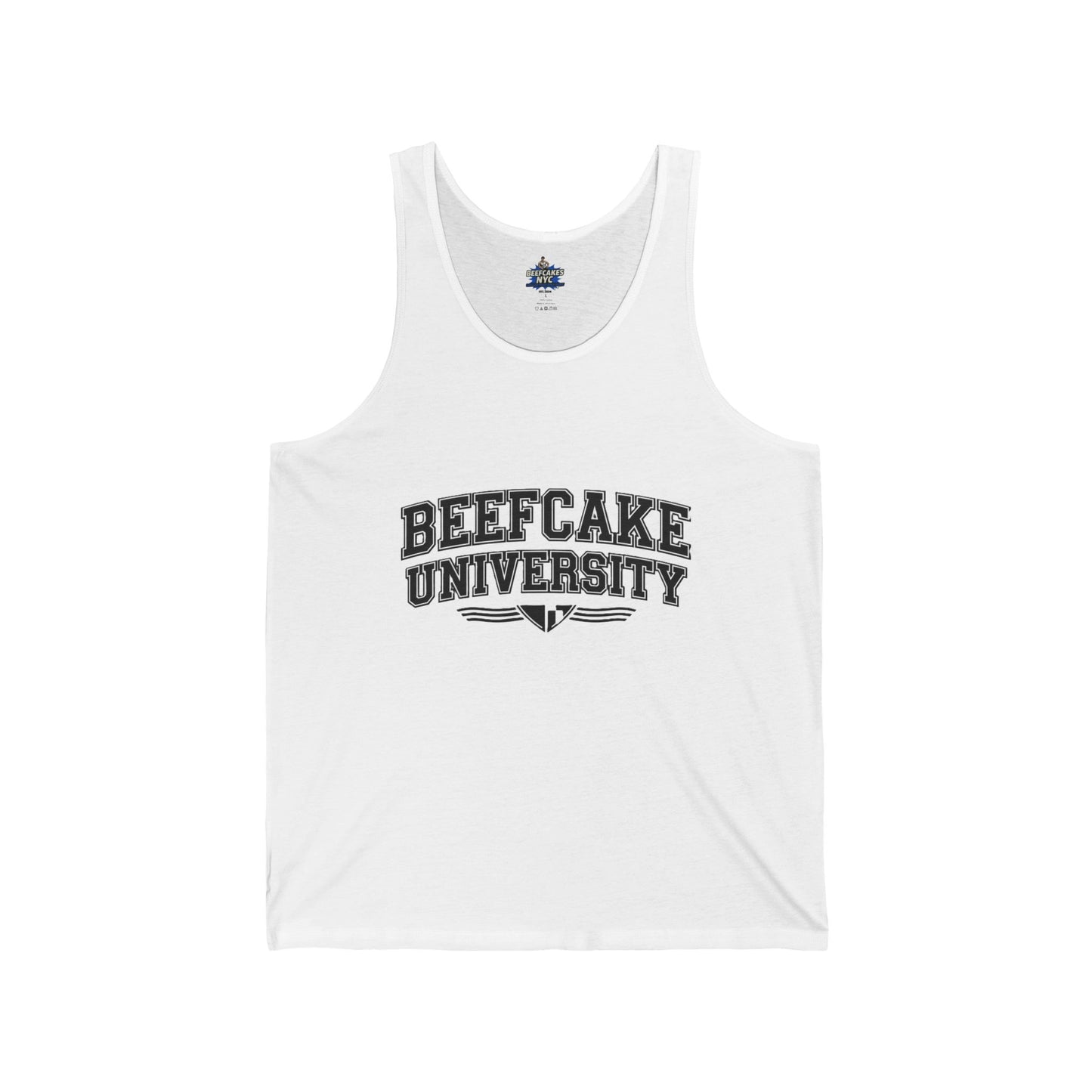 BEEFCAKE UNIVERSITY JERSEY TANK— VINTAGE COLLEGIATE GYM SHIRT