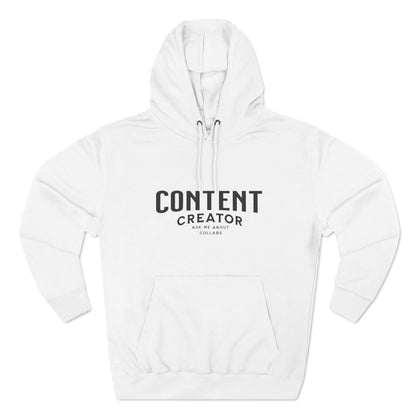 CONTENT CREATOR/Three-Panel Fleece Hoodie