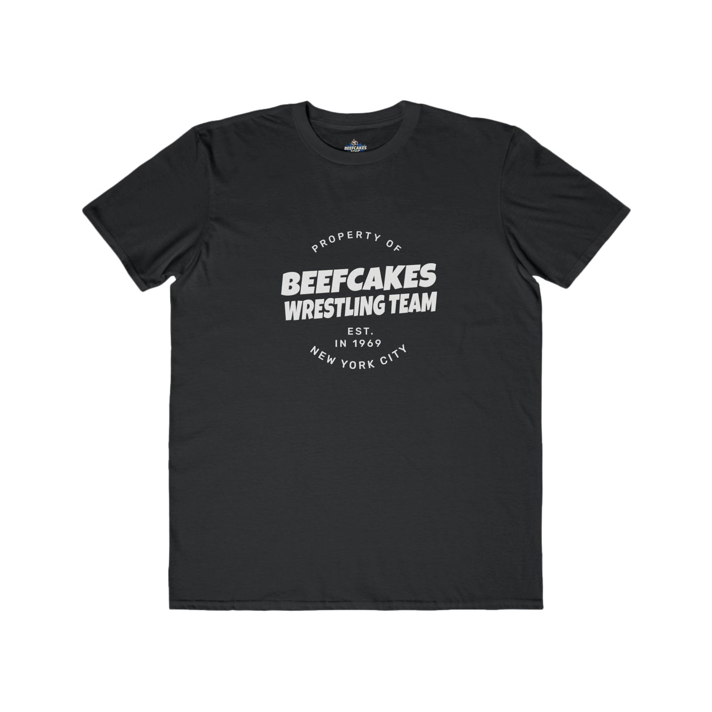 "BEEFCAKES WRESTLING TEAM PROPERTY" TEE- VINTAGE 1969 EDITION