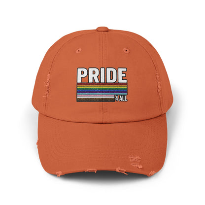 🌈PRIDE 4 ALL- DISTRESSED HAT