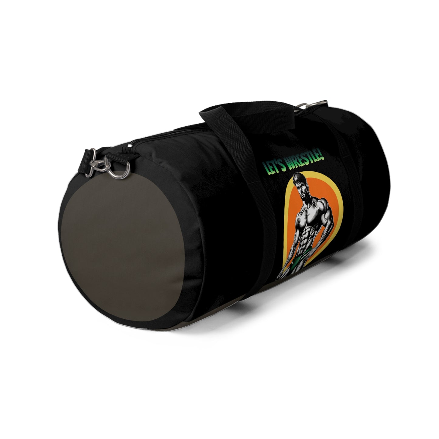 LET’S WRESTLE!- RETRO BEEFCAKES DUFFEL BAG IN BLACK (LIMITED EDITION)