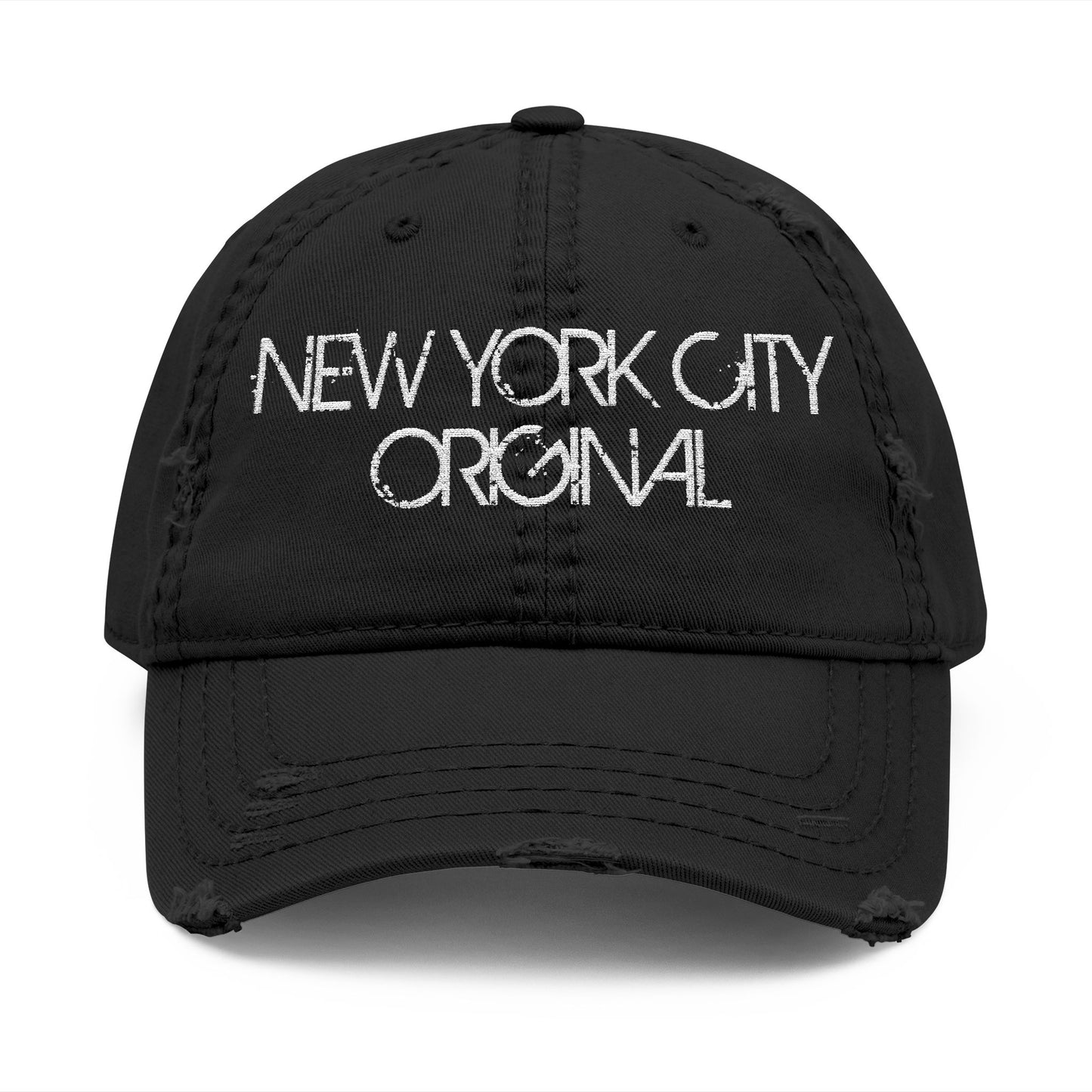NEW YORK CITY ORIGINAL - DISTRESSED EMBROIDERED DAD HAT