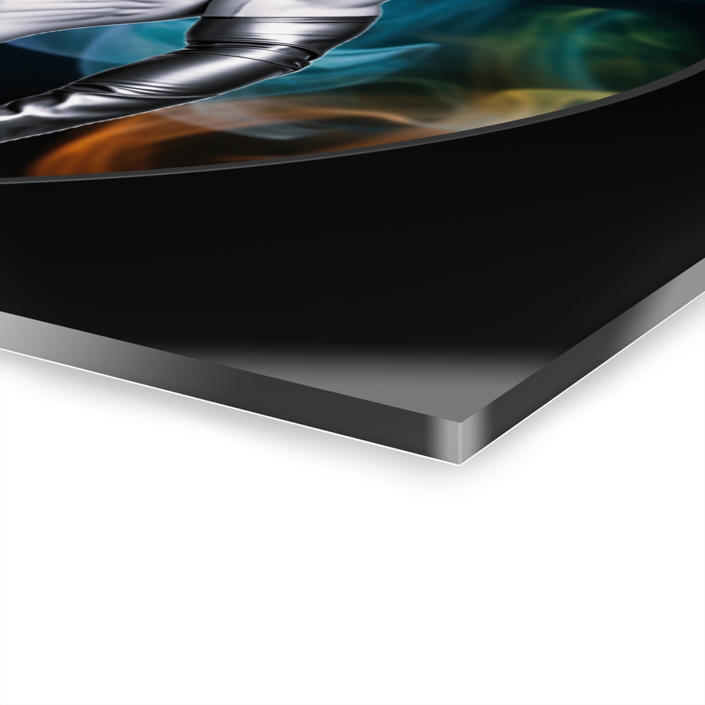 💥 "Masked Heat" — Glossy Acrylic Wall Print