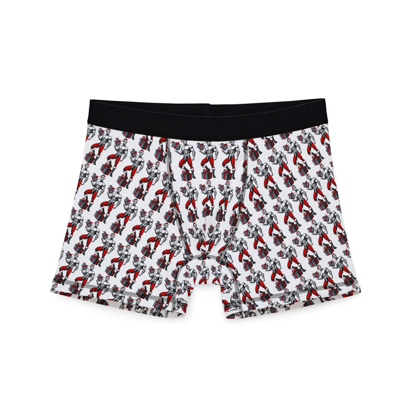 BEEFCAKE PAPI SANTA, MEN'S BOXER BRIEFS