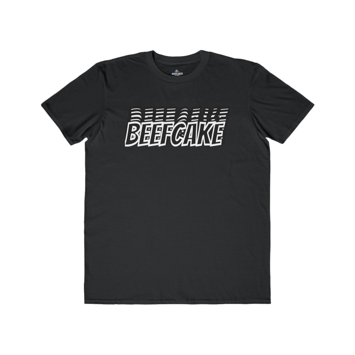 BEEFCAKE CLASSIC FLOATING TEXT TEE SHIRT- EVERYDAY, FOR EVERYONE- THE BOLD EDITION